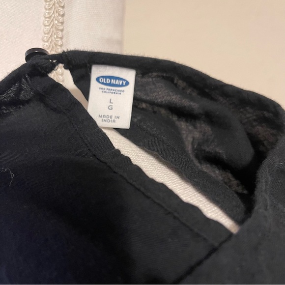 Old Navy Black Short Sleeve Top Women's Size Large - Picture 3 of 3